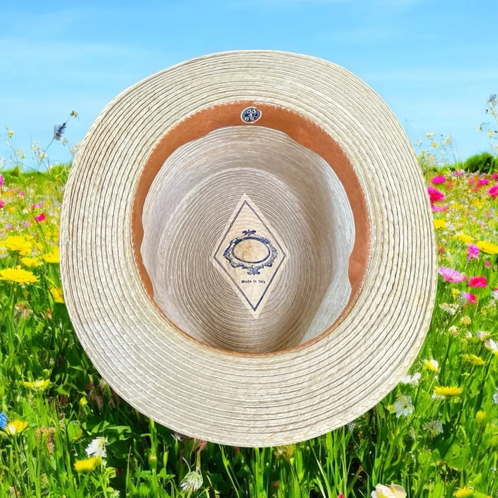 Vintage Made in Italy paper straw panama hat - Picture 2 of 5